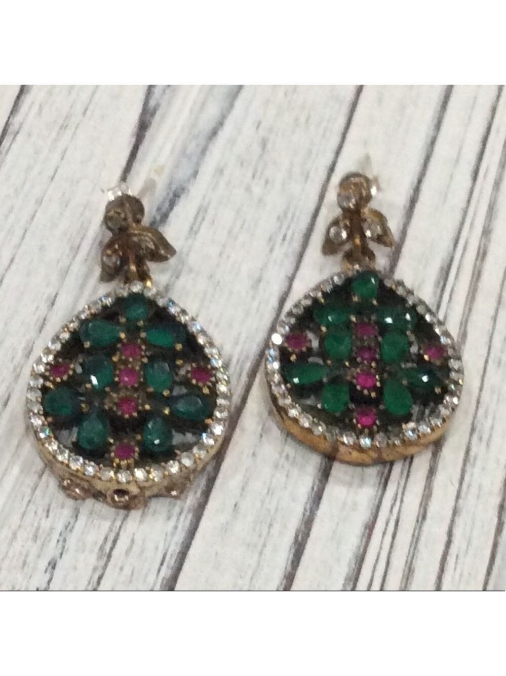Gorgeous 925 Sterling Silver & Bronze Earrings.